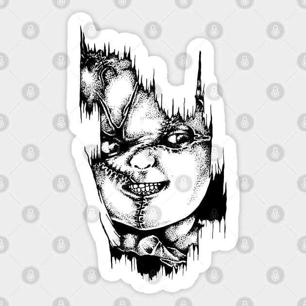 Chucky - The Shining Sticker by WorldsFair